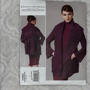 VOGUE Pattern of Deep Purple Textured Jacket by Donna Karan